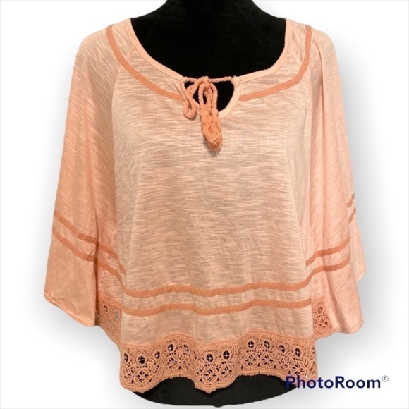 Taylor & Sage Orange top butterfly sleeve size large - Picture 1 of 8